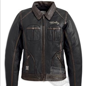 Harley-Davidson leather jacket.